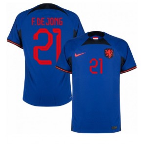 Holland Frenkie de Jong #21 Udebanetrøje VM 2022 Kort ærmer